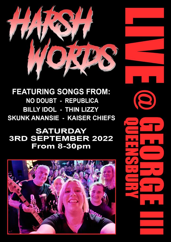 HarshWordsRock's tweet photo. 📣 Next Gig Coming Soon! 

SATURDAY 3RD SEPTEMBER 

LIVE The George lll Pub #Queensbury #LiveMusic

https://t.co/AiE5RUUsII https://t.co/qrxctfwRCR