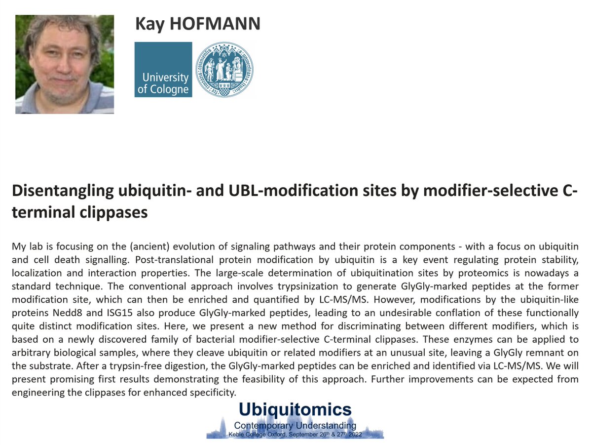 Oxford Ubiquitomics Symposium 2022 tweet media