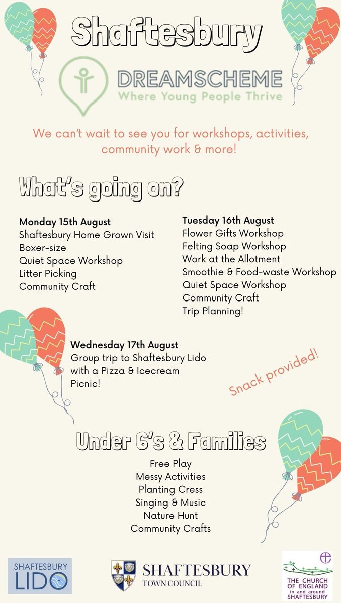 Having a blast with the Shaftesbury Dream Scheme programme this week. Yesterday we worked on the gorgeous community farm at Shaftesbury Homegrown. Lots of children and young people joining us for the scheme. Looking forward to more fun activities today and tomorrow. <a href="/DioSalisbury/">Diocese of Salisbury</a>