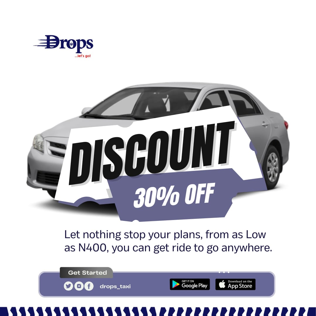 drops_taxi's tweet photo. Enjoy a 30% discount when you ride with Drops.
To begin, download drops app from Google Play store or Apps store or use the link below
https://t.co/EhwDcKru2d
#staymotivated #favouriteapp #dropstaxi #bayelsa #phcity #portharcourt
#DearBella Termites #Asuuwhy https://t.co/WS7Z0qlerJ