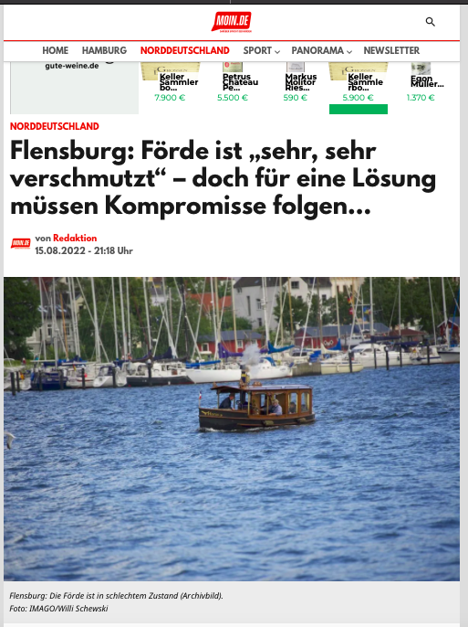 willi_schewski's tweet photo. VÖ Moin (Funke Medien):
"#Flensburg: #Förde ist „sehr, sehr verschmutzt“ – doch für eine Lösung müssen Kompromisse folgen…"
https://t.co/V6boMNng1k
#Umweltverschmutzung #Dänemark #Muschelfischerei https://t.co/CnFybnYiOv