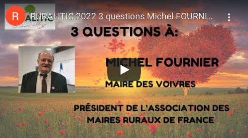 #RURALITIC2022, <a href="/Maires_Ruraux/">AMRF</a> <a href="/ARuralites/">Parlement rural français</a> @ANPP_Pays <a href="/ADepartementsF/">Départements de France</a>  3 questions à Michel Fournier sur l'attractivité et le numérique en video : ruralitic-forum.fr/3-questions-a-…