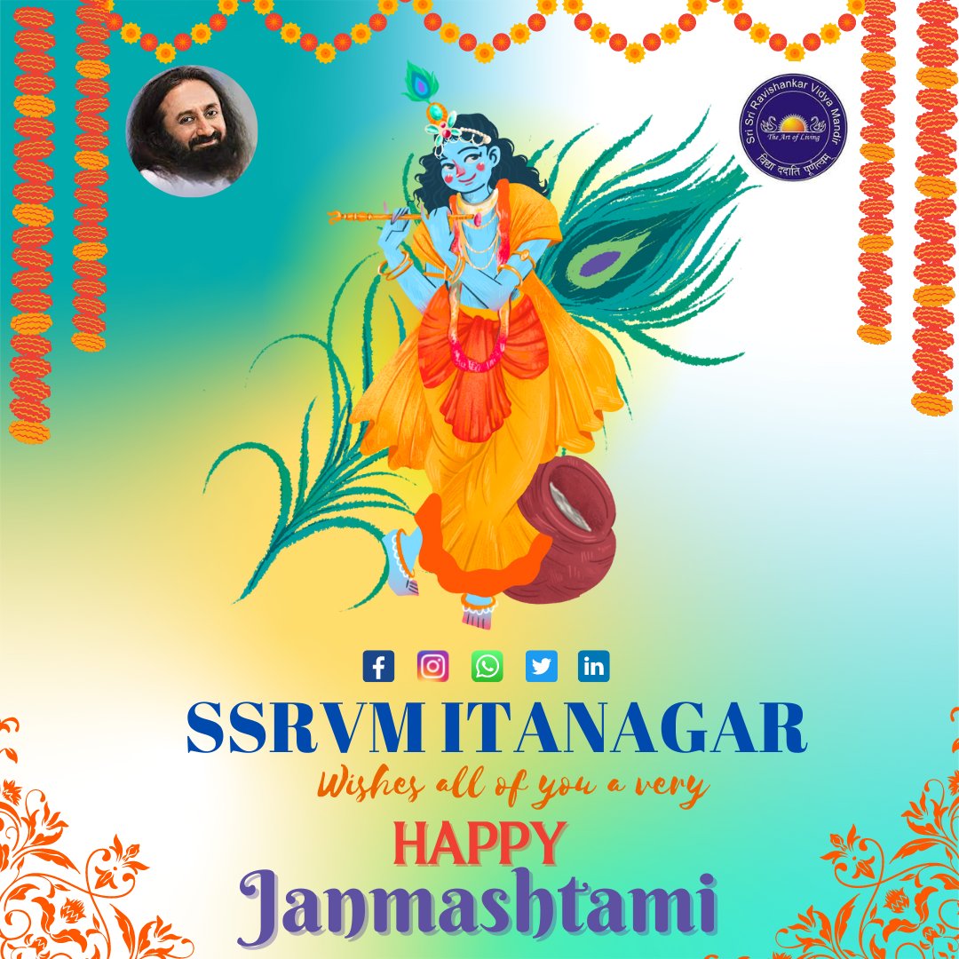 SSRVM_Itanagar's tweet photo. Krishna Janmashtami ~ ''Occasion of the birth of Krishna'', also known simply as Janmashtami, is an annual Hindu festival that celebrates the birth of Krishna, the 8th avatar of Vishnu. #SSRVMITANAGAR wishes everyone health, wealth, and happiness on the day. #ValuesAndTraditions https://t.co/DchxvdS029