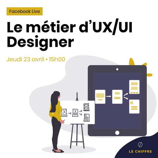 En attendant les prochains webinars !
Revisionnez le direct sur le métier d’#UX / #UI 
fb.watch/eWZSMs8Fms/
Si la formation d’UX/UI en temps plein ou en #alternance, vous intéresse RDV ici :
👉lnkd.in/eyfwHkt3
#ecole #lechiffre #euratechnologie #designer #avenir #study