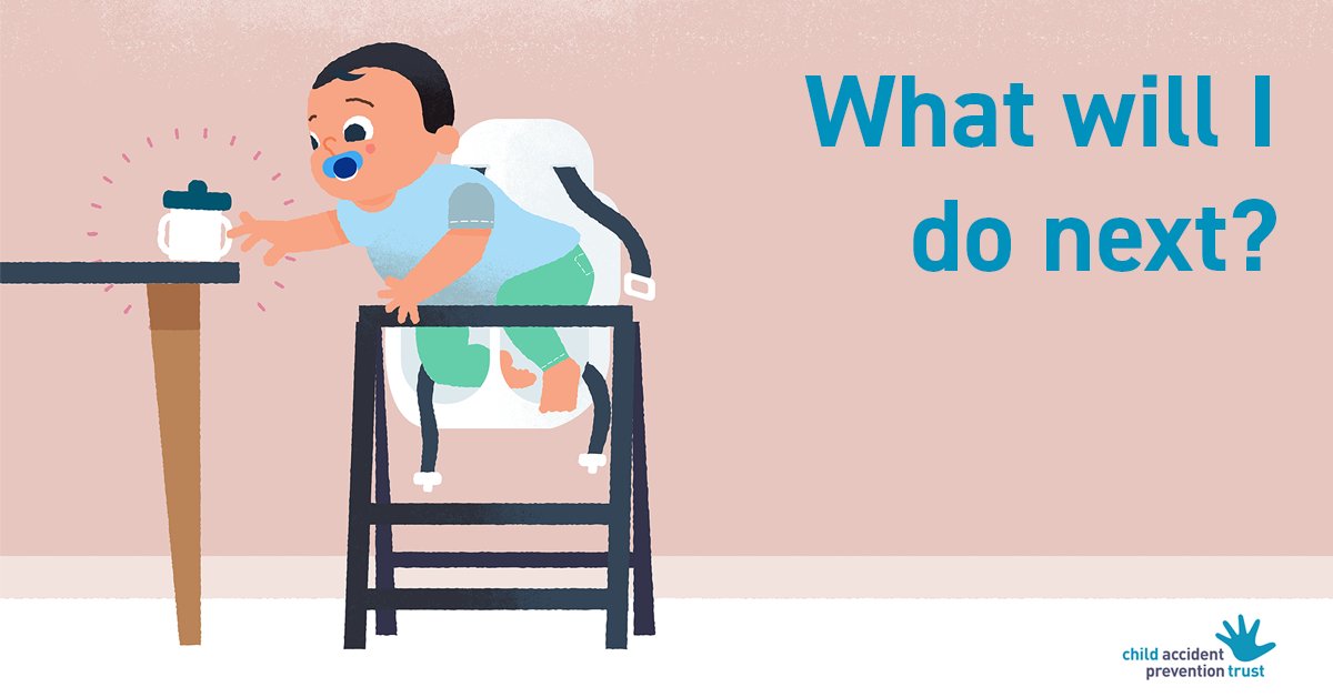 Our little ones often take us by surprise. Whilst left in a highchair they might try to reach something, lean over the side and topple out or push themselves up and try to climb out.

So, get into the habit of using the straps on the highchair every time you use it.

#ChildSafety