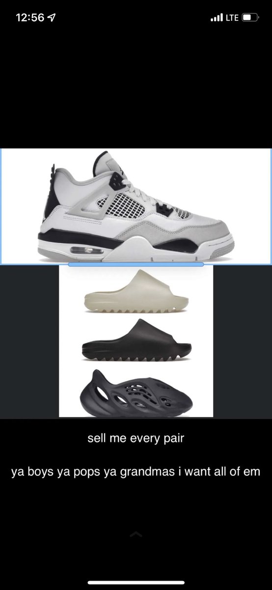 WTB ALL JORDAM 4MILITARY BLACK GS OR MENS, INFRARED GS, YEEZY SLIDE ONYX AND FOAM RUNNERS. DM ME ASAP!
