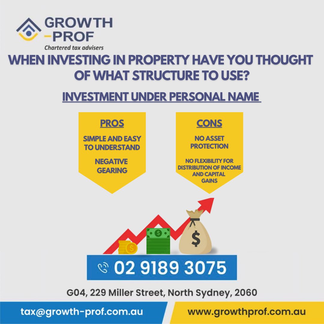 GrowthProf's tweet photo. When investing in property, have you thought of what structure to use to invest in?
Book a consultation with us today and we can assist you. 
📈  Partnering with the right financing team can make all the difference. Call at 02 9189 3075 or Visit: https://t.co/a9b7STRaQh https://t.co/xfa82iqPAR