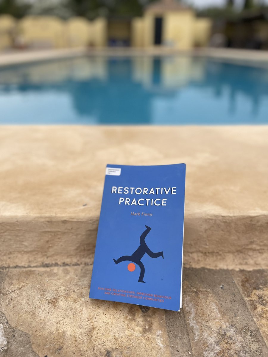 BenMartin_Edu's tweet photo. Another read of @Markfinnis’ restorative practice whilst away in preparation for the opening of @AvantiGrange in September. Always difficult reading when you have a 2 y/o, a 4 y/o and a pool, but I got there! 

#restorativepractice #thepowerofwith #avantigrange https://t.co/Hx0C5EtDSb