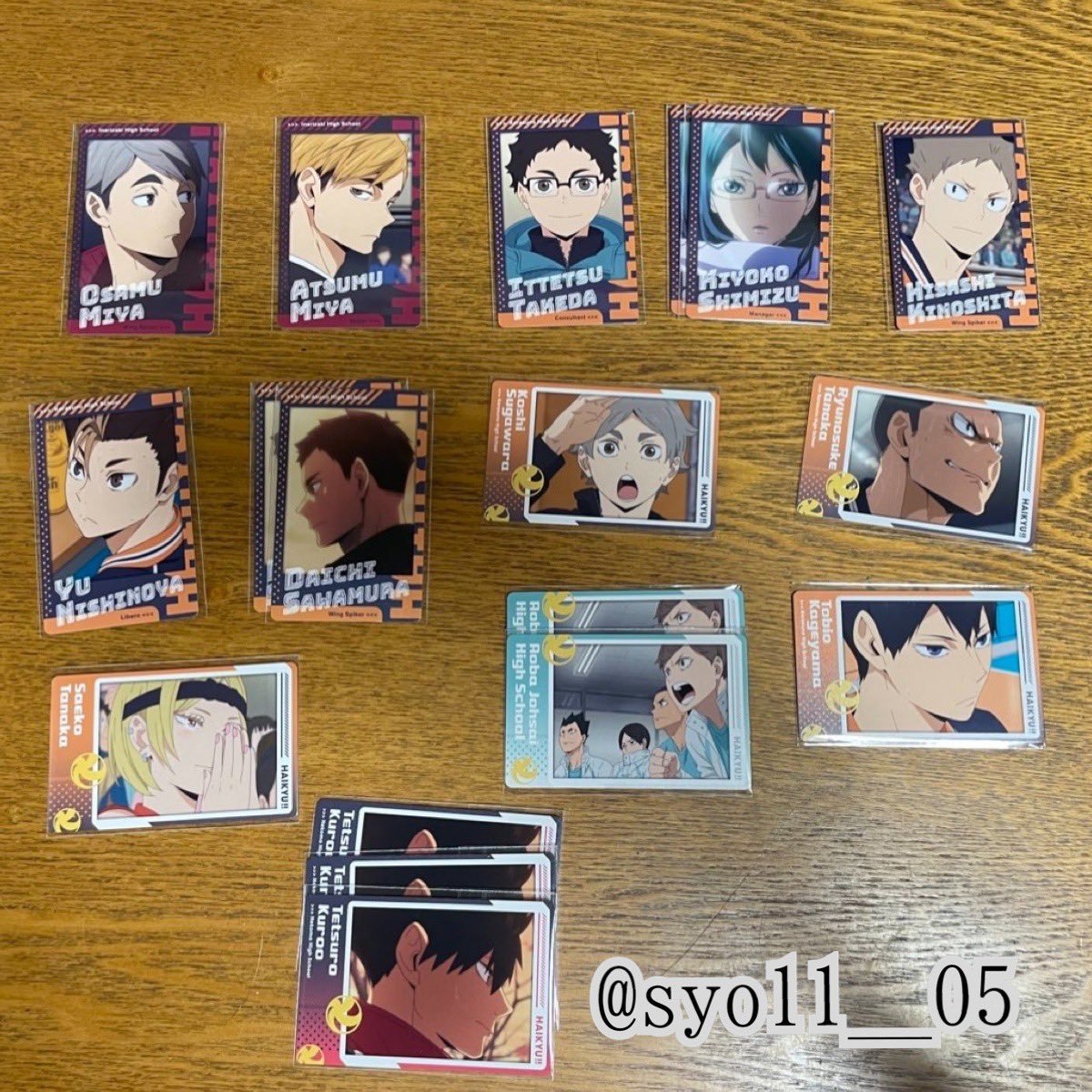 syo11___05's tweet photo. 《交換》ハイキュー!! スナップマイド

譲▶︎▶︎▶︎写真参照

求▶︎▶︎▶︎木兎､黒尾､山口､北､角名

- ̗̀⚠︎ ̖́-
・木兎優先
・木兎､黒尾､山口→縦優先
・北､角名倫→横優先
・郵送､横浜での手渡し可

お気軽にお声がけ下さい。 https://t.co/lvxNNLw2lb