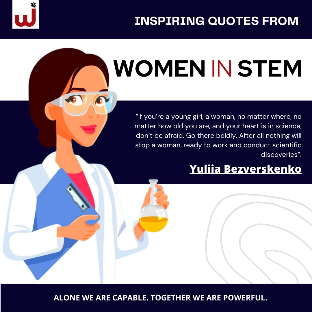 Inspiring quotes from a new generation of Women in STEM to change the world &amp; make a world of change.

SHARE YOUR PEARL OF WISDOM.
#WomenOfImpact #Womensmonth #Womeninscience

Learn more from Women Of Impact:
womeninscience.africa/category/woman…