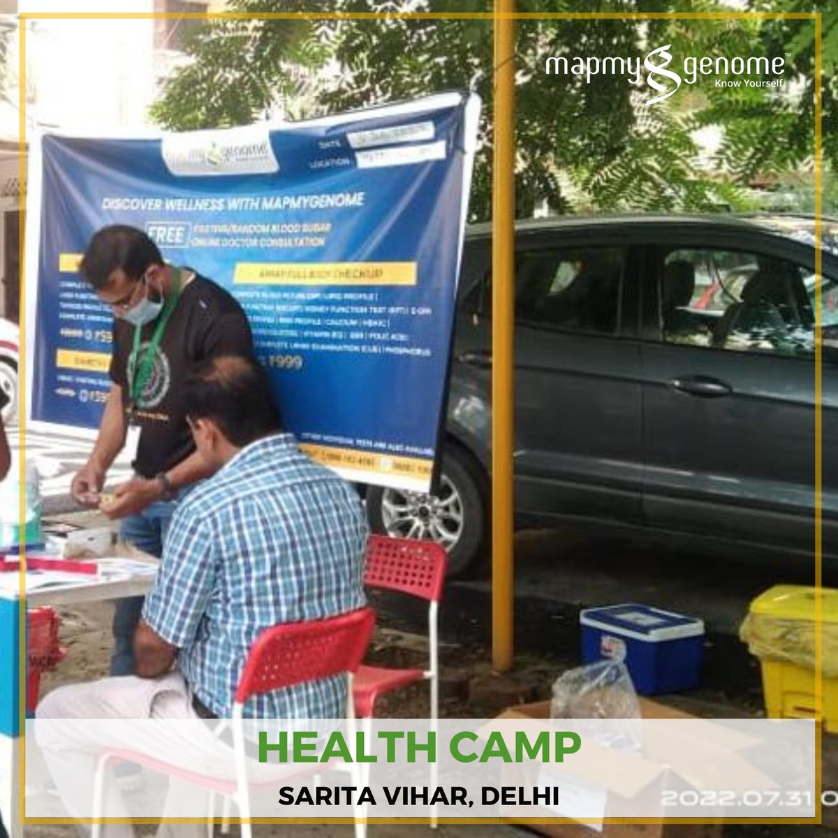 mapmygenome's tweet photo. 👉 Health camp organised by Mapmygenome at Sarita Vihar, Delhi
#healthcamp #diagnosticlab #dianostics #diagnostictests #bloodtests #dwaraka #delhi #diagnostictestings #hyderabad #delhi #bengaluru #mapmygenome #knowyourself https://t.co/fZkSrYxurM