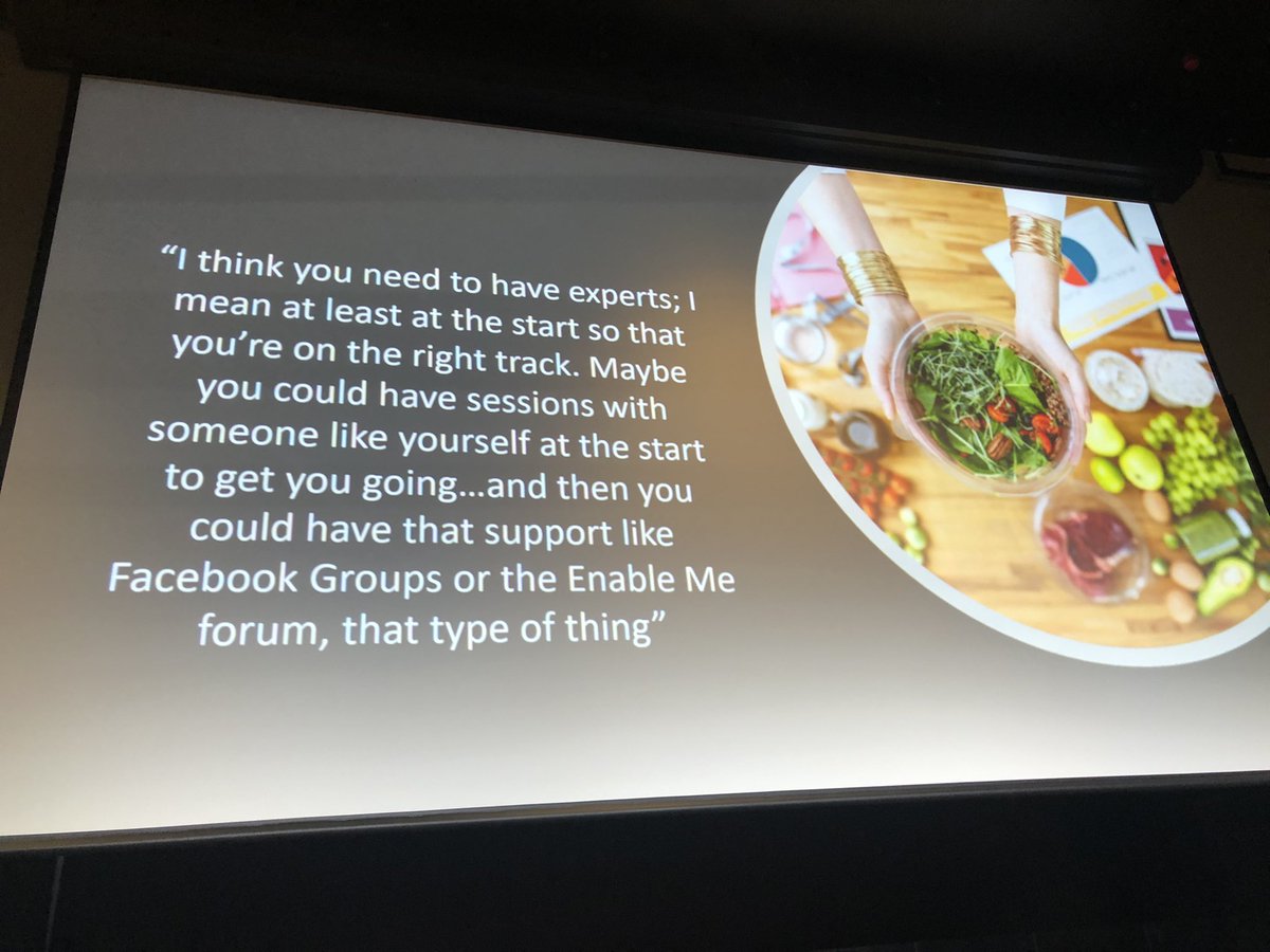 Awesome #DA2022 talk @KarlyZacharia on the eating behaviours of stroke survivors. Lots of important learnings on how programs can be developed to support healthy eating as part of lifestyle management BEYOND the acute setting, including need to access dietitians. <a href="/dietitiansaus/">Dietitians Australia</a>