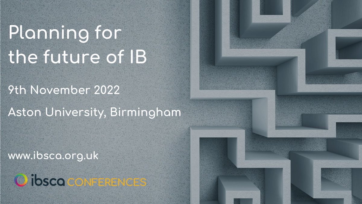 Registration for our Autumn Conf is open. We'll be exploring a range of themes including: pedagogical leadership, assessment, and the DP review. Early bird rates available - learn more at:

ow.ly/YUi650KhPoU

#ib #internationalbaccalaurate #ibdp #ibcp #ibschool #ibteacher
