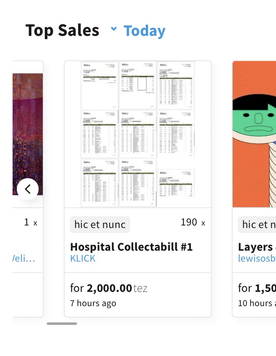 klickdotdev's tweet photo. thank you @misanharriman for adding "Hospital Collectabill #1" to the #TzPC today. I am humbled beyond belief and really am lacking words right now. this is one of the coolest things ever. so grateful for everything. thanks for supporting this #Tezos journey of mine. https://t.co/u2kgggtZfY