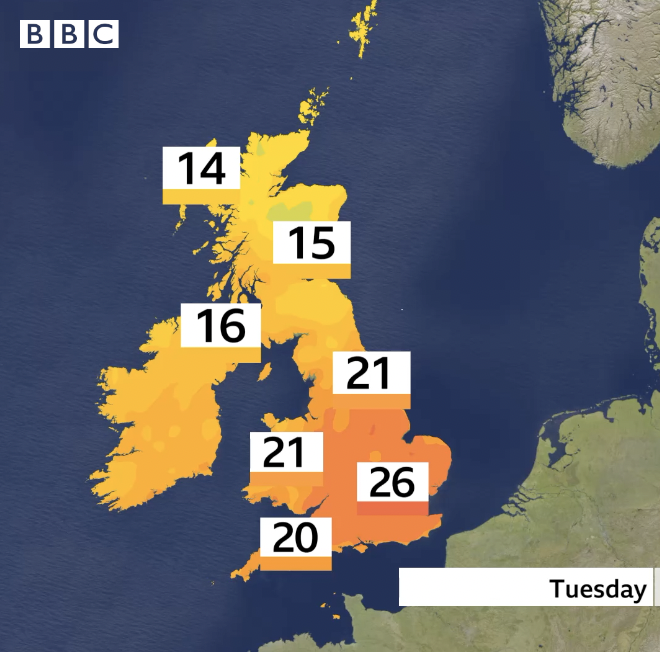 bbcweather's tweet image. After 9⃣ days, the heatwave is over with the temperature not likely to reach the threshold 28°C (in the SE).

The longest heatwave in 15 years.
Simon | bbc.co.uk/news/uk-625460…