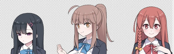 とりあえずざっとキャラクターを描き直してやったぜ 