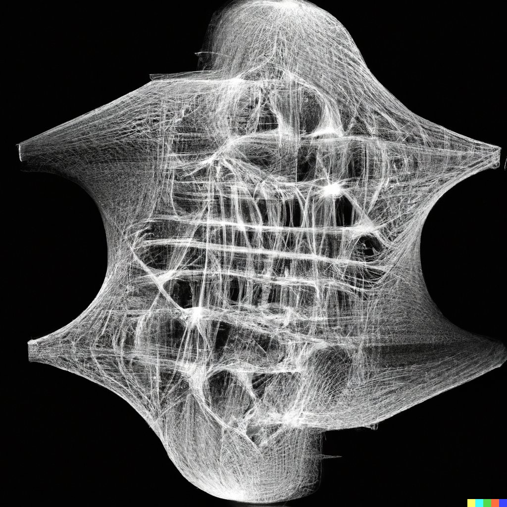 SurrealGoogling's tweet image. #dalle2 #wolfram caVal[{n_, k_, t_}] :=   Image3D[#, ImageSize -&amp;gt; 100] &amp;amp; /@    #CellularAutomaton[{n, {k, 1}, {1, 1, 1}}, {{{{1}}}, 0}, {{t}}], #HRGiger style