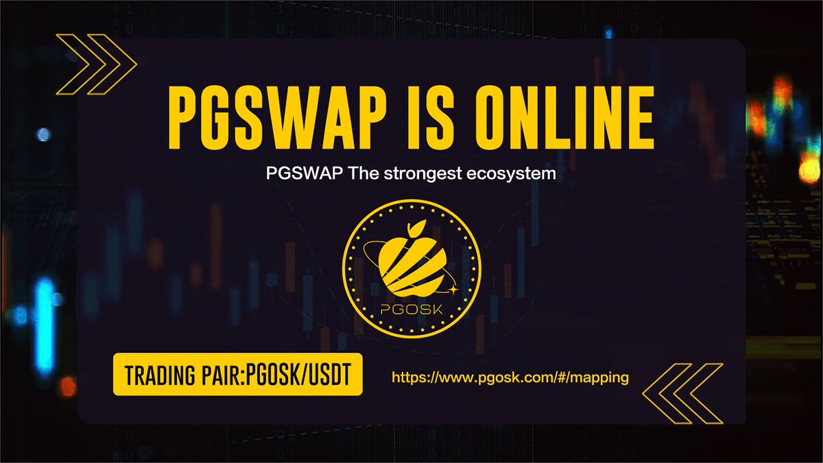 pgswap's tweet photo. #PGSWAP is on line🎉🎉
Opening time for trading: 11:00 on August 16, 2022 (MGT-4)⏲️
Trading pair: PGOSK/USDT✅
Enable asset freed🚀🚀
Join Now👉@www.pgosk.com
#PGSWAP$PGOSK #farming #Crypto #cryptocurrency https://t.co/mJ5RczEhO3