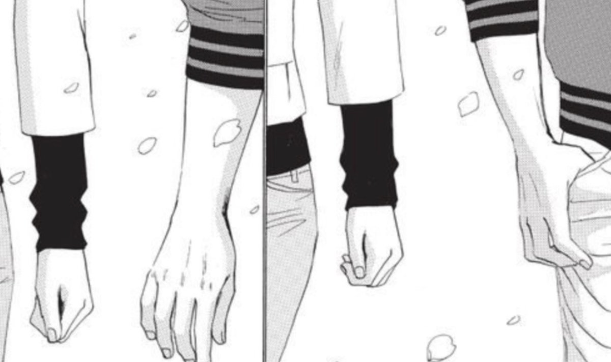 thehorsecharles's tweet photo. Taichi longed to hold Chihaya’s hand and never held hands directly (only on the wrists) &amp; it made me think that the day he finally reaches to hold her hand it will be all over for me. BUT I WAS WRONG SO WRONG. IT WOULD ALWAYS BE CHIHAYA WHO REACHES OUT TO HOLD HIS HAND IN THE END https://t.co/GzUZJfme4a