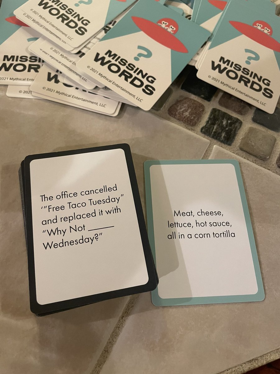 AwkwardLJ's tweet photo. Shoutout to @Mythical: my husband’s card choice for “We’re Still Good” still has us in tears 😂 #GoodMythicalMorning #earbiscuits https://t.co/BWFCjaV1VE