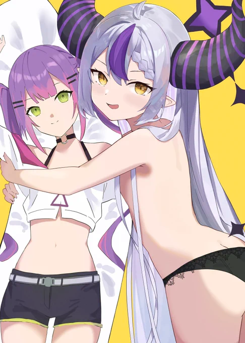 #laplus_artdesuラプ様とトワ様抱きまくら 