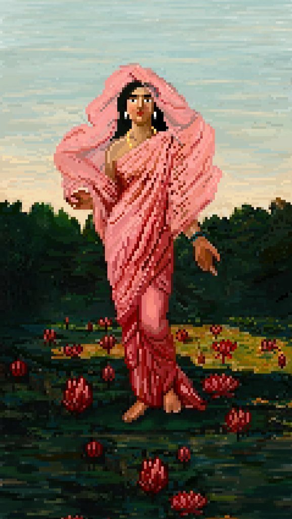 anakims_art's tweet photo. Gm gm frens! It's a four day working week! Wohoo
              ✨Happy Tuesday✨
Here's the celestial nymph Padmini to brighten your day in 8bit pixels!
#gm #NFT https://t.co/ThTQJ0QwoW