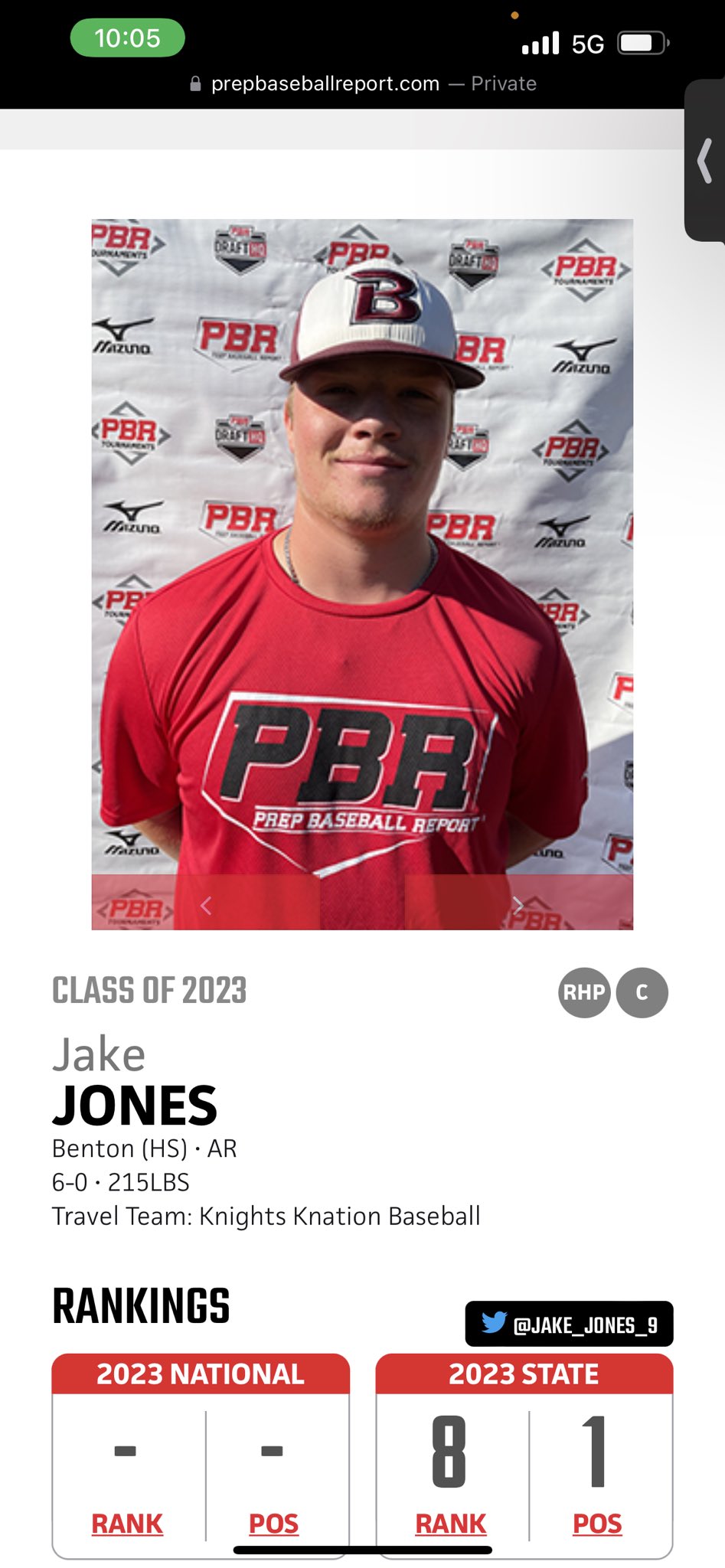 Jake Jones on Twitter "Thank you PBR_Arkansas for the ranking💪 https