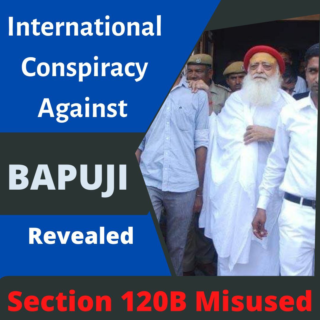 <a href="/SOHAMGU45088479/">SOHAM GUPTA</a> Asaram Bapu Case was hyped by Paid Media,prolonged by Judiciary,ignored by Politicians even though millions in support of Bapuji
But,Conspiracy Against Bapuji was implemented by imposing section 120B,so that right to bail could be snatched from #Bapuji easily
#साजिश_के_शिकार_संत