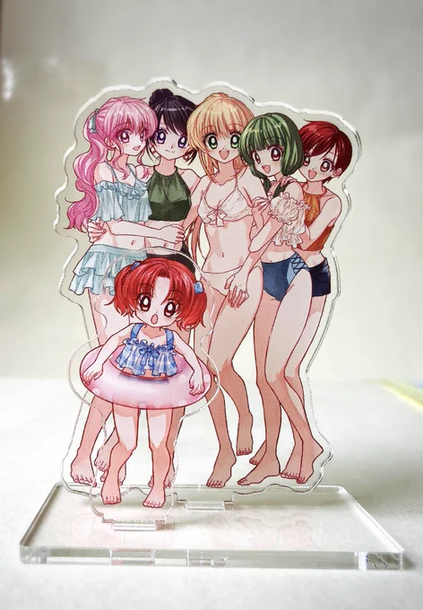 水着ガールズアクスター!!塗り直し頑張ってよかった、よかった〜!!今回かなり入稿ミスして迷惑かけてしまいました……!いつも丁寧に対応していただき感謝感謝です!#MYDOO 