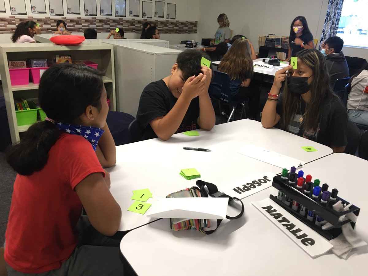 JellickBuck's tweet photo. 22/23 Day#6:
Do you have a #TerrificTOSA!?
We sure do! 🌟
Ms. Chen stopped by today to share a fun, interactive and challenging math game similar to heads-up.
So much excitement in the room for mathematical thinking!
Thanks Ms. Chen! 😃 https://t.co/vbHy64JqYM