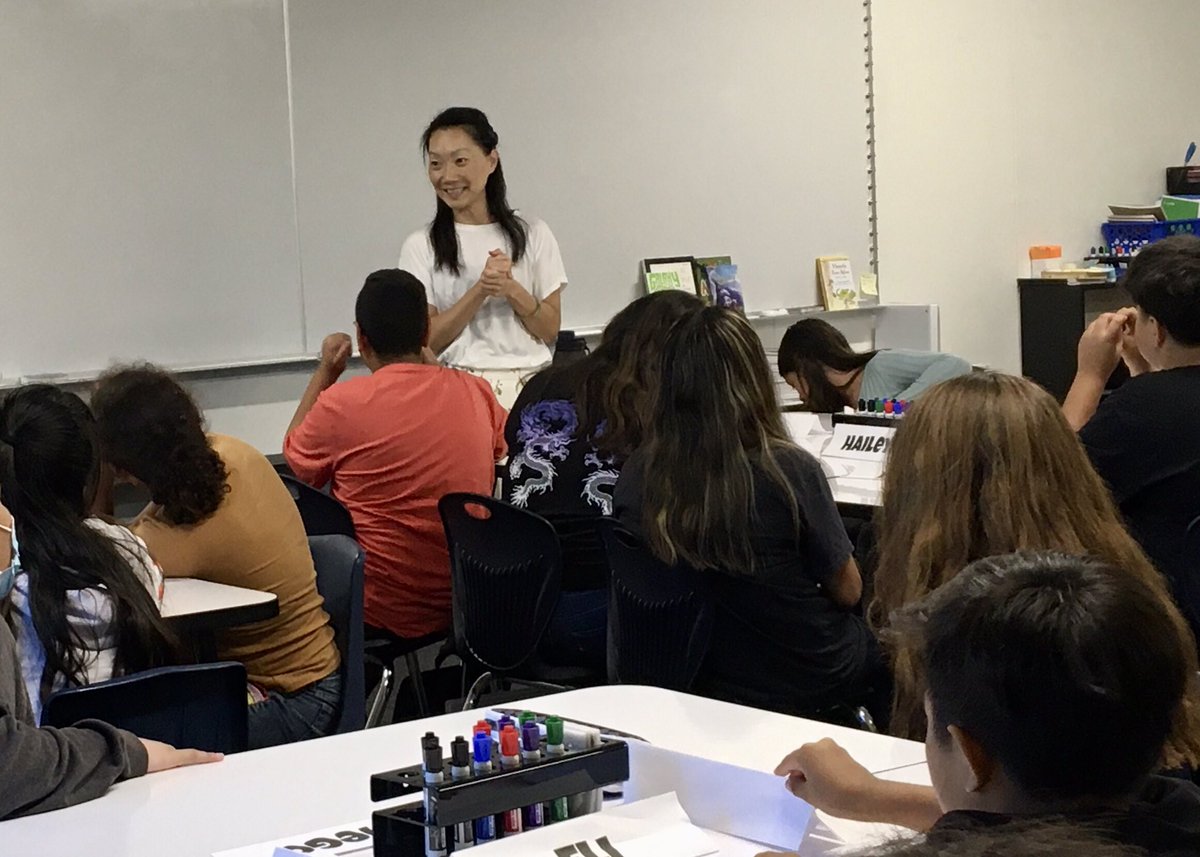 JellickBuck's tweet photo. 22/23 Day#6:
Do you have a #TerrificTOSA!?
We sure do! 🌟
Ms. Chen stopped by today to share a fun, interactive and challenging math game similar to heads-up.
So much excitement in the room for mathematical thinking!
Thanks Ms. Chen! 😃 https://t.co/vbHy64JqYM