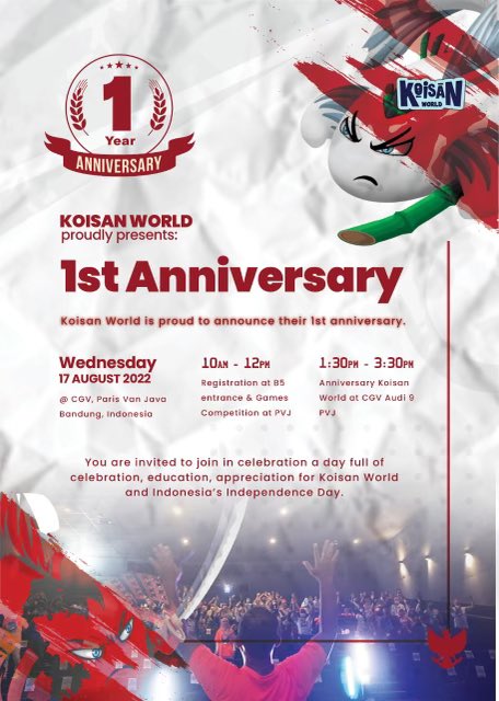 You are invited to join our 1st Anniversary Celebration!!! #kic #7toki #koisanworld #PlayToEarn #blokchain #NFTs #NFTGame