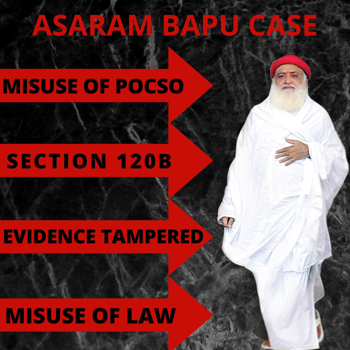 जी हाँ, Asaram Bapu Case में न्यायपालिका का द्वेषपूर्ण व्यवहार परिलक्षित हुआ।
Section 120B व POCSO Act स्पष्टतः Conspiracy Against Bapuji है, क्योंकि prosecution इन्हें सिध्द नहीं कर पाया।
#साजिश_के_शिकार_संत को शीघ्र न्याय मिलना चाहिए।