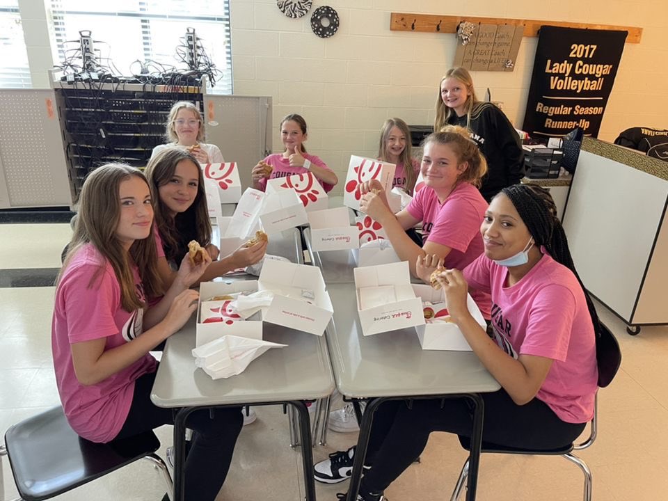 Cougar Nation for the WIN!!! A special thanks to <a href="/ChickfilA/">Chick-fil-A, Inc.</a> Murfreesboro for donating our pre game meal. #Cougarnation <a href="/chmscougars/">Christiana Cougars</a> <a href="/chmsvolleyball1/">CHMS Volleyball</a>