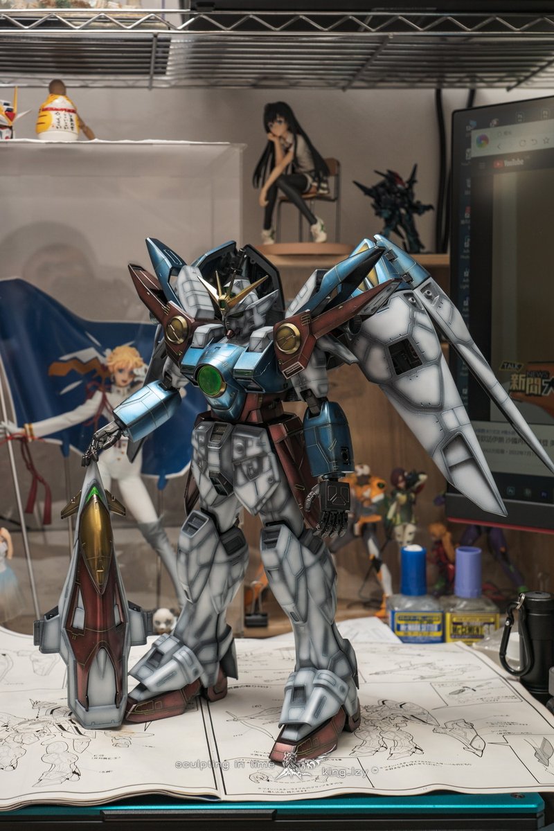 king_lzy's tweet photo. 1/60 #ウィングガンダムゼロ 
本体完成
40年立つ めちゃ古いのヤツだ

#ガンダム　#塗装 https://t.co/ySGYzQFqeJ