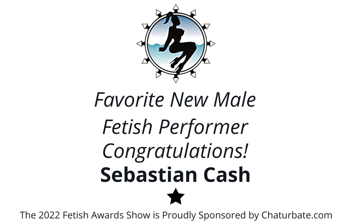 CONGRATULATIONS to <a href="/sebastiancash_/">Sebastian Cash</a> for the Favorite New Male Fetish Performer Award at the 5th Annual #FetishAwards Sponsored by <a href="/chaturbate/">Chaturbate.com</a>
