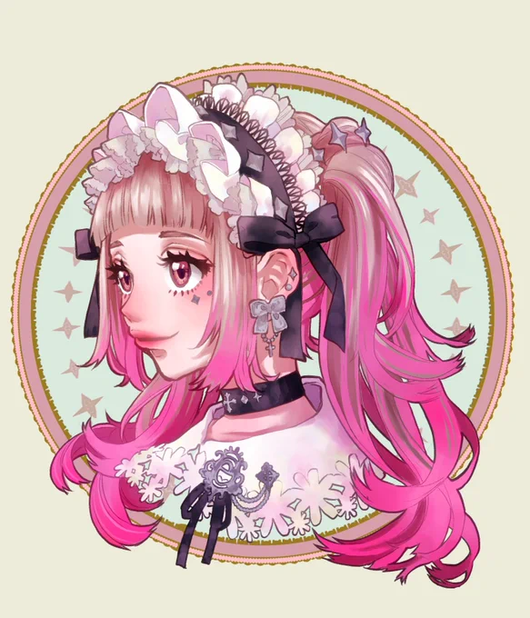 フレーム描けるブラシ作っちゃった背景のフレームひと筆書きで作れるのですこれはバリエーション作れるー 
