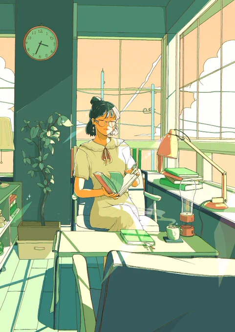 「午後3時の休息」なイラスト#イラスト 