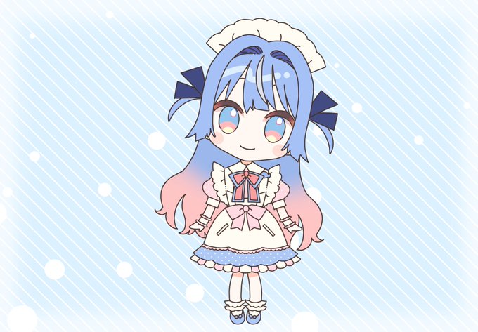 お披露目配信のときにお見せするのうっかり忘れてたんだけどこんなかわいいモデルも作ってたんですよ#海月しずく 