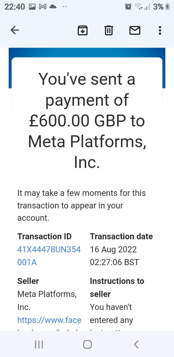 AvaBrown24's tweet photo. @Meta gow can you charge me for ads when Inhave none running? I need my oney back asap https://t.co/zzYcoOVCse