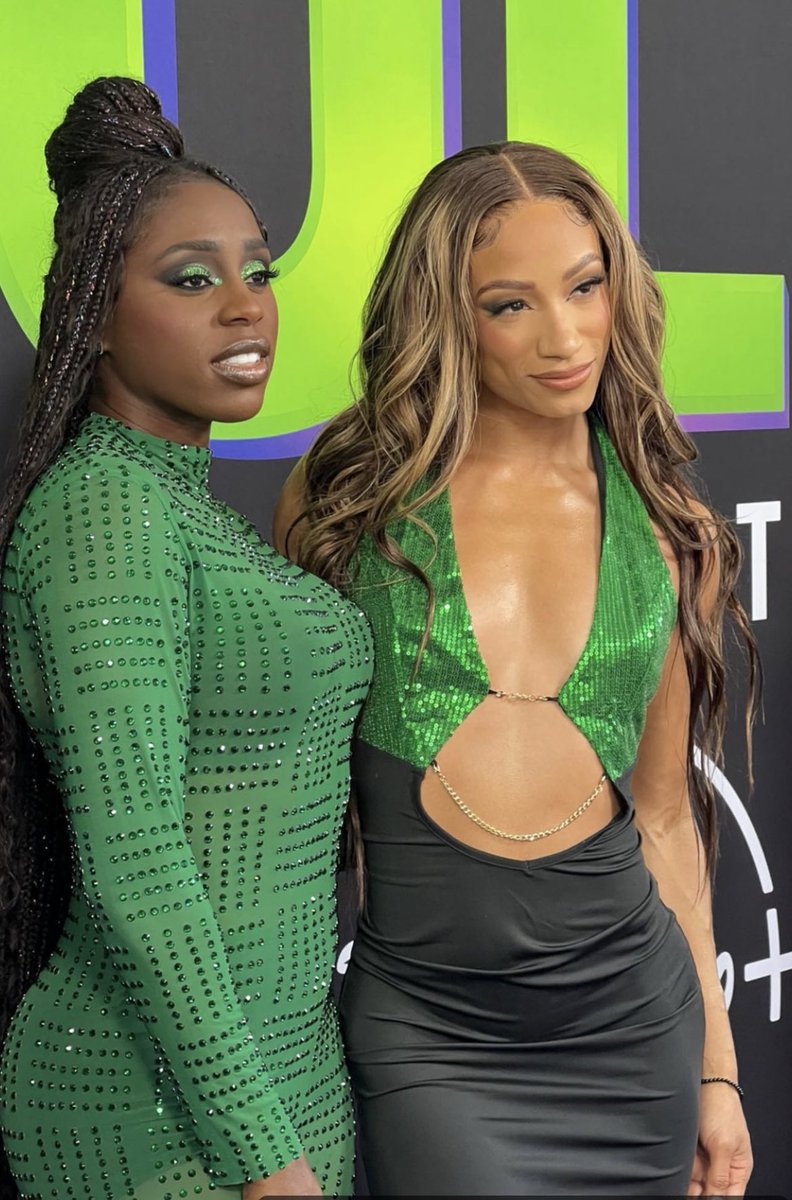 WWE Superstars Sasha Banks and Naomi attend the #SheHulk premiere!