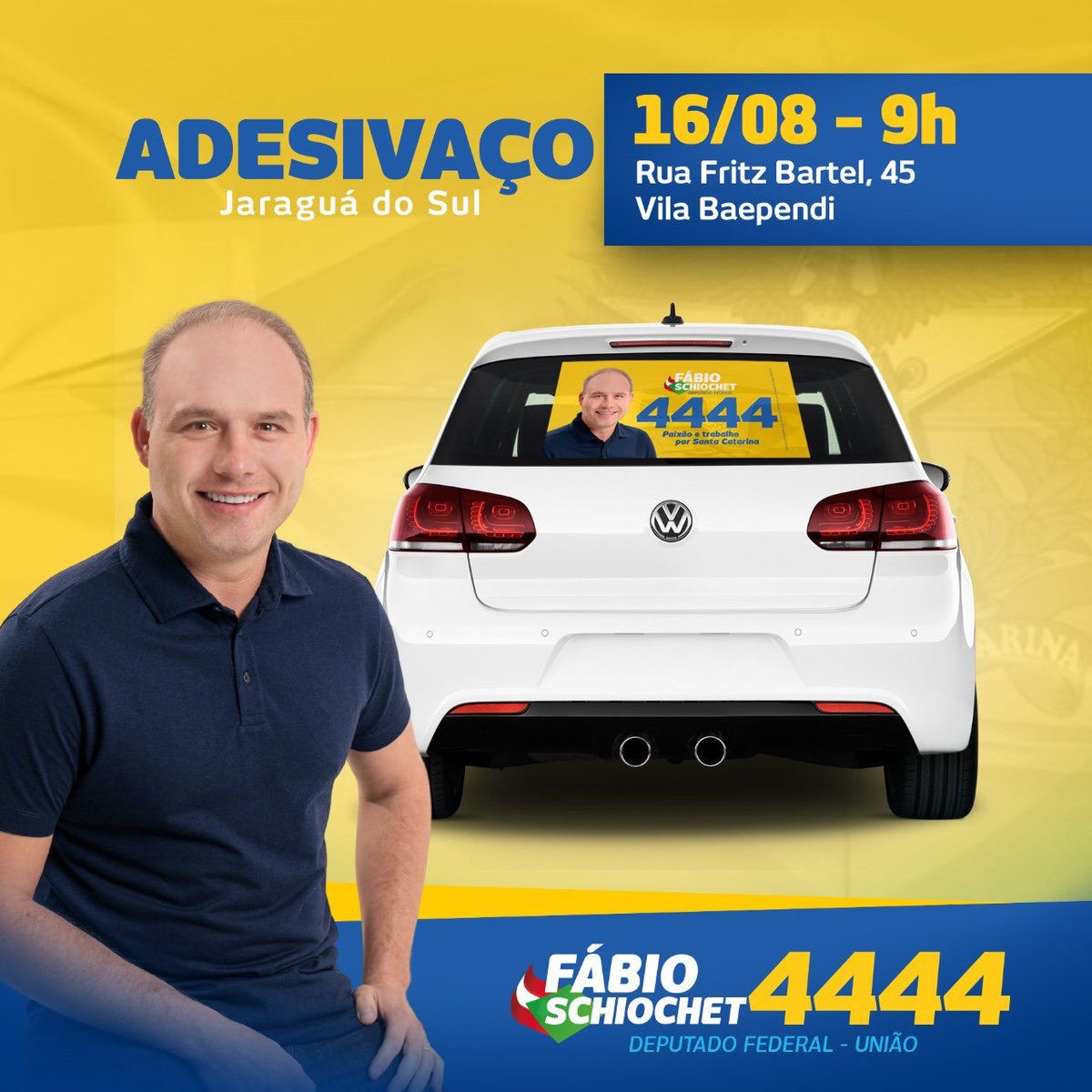 Espero vocês por lá! #adesivaço #deputadofederal #sc
