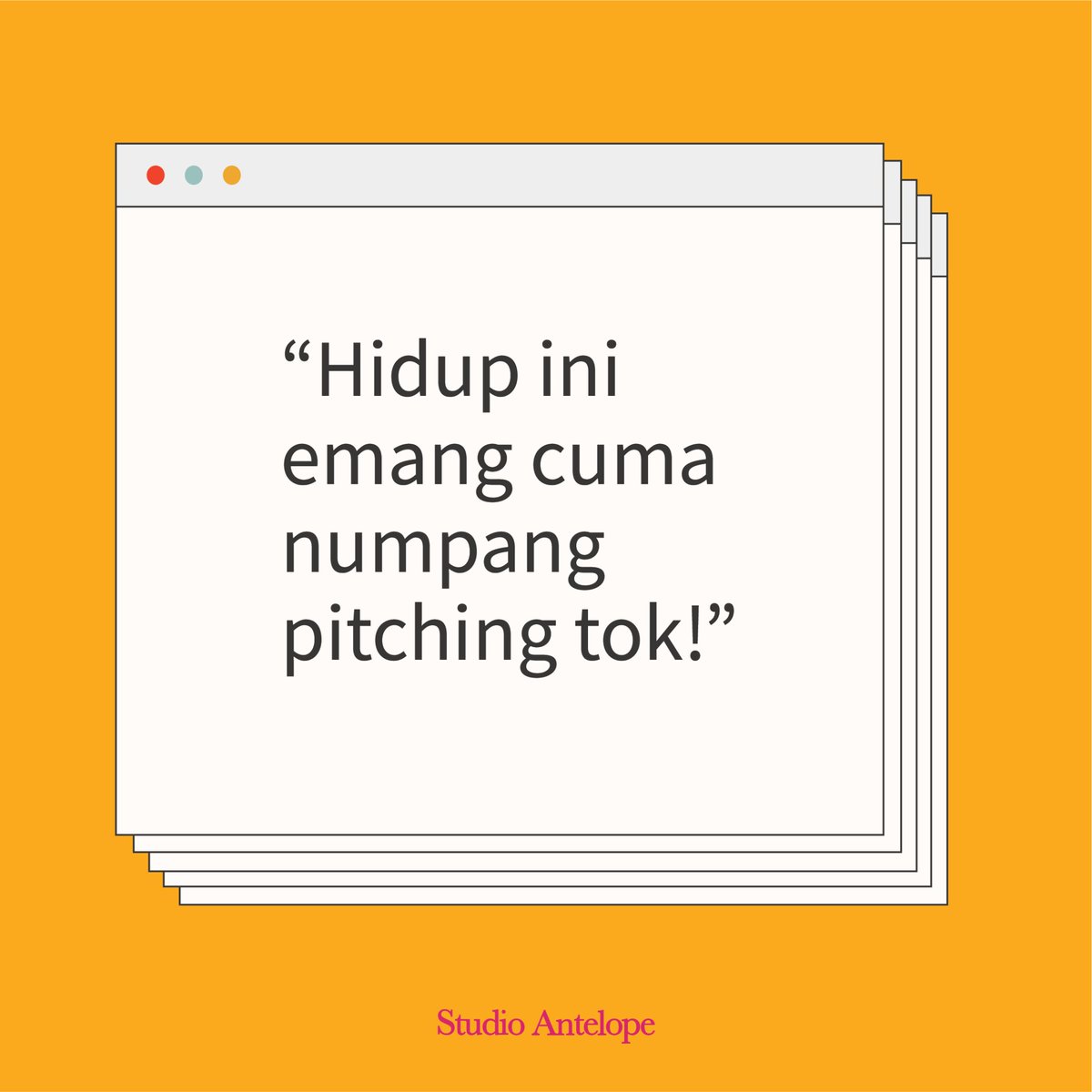studioantelope's tweet photo. Yang fana adalah waktu. Pitching abadi.

#AntelopeQuote
#BikinDanBerbagi https://t.co/N3UirRTmh4