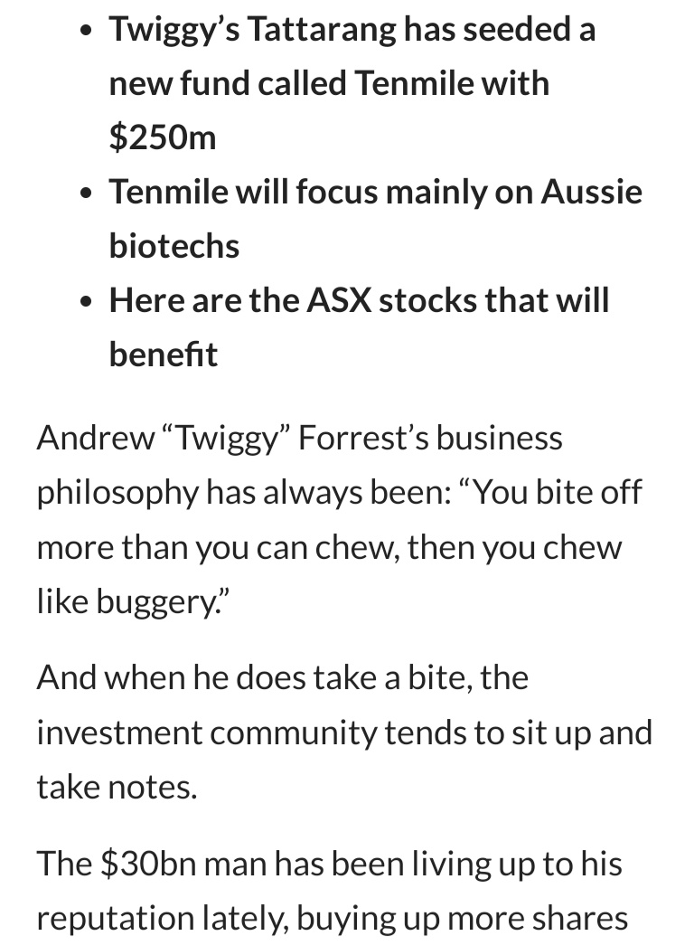 YellowStripeASX's tweet photo. $EMD starting get lot of media coverage on the back of $FMG boss Andrew Forrest's $250M investment for #MDMA #PSYCHEDELICS sectors via new #healthtech fund #Tenmile 👇
Added bonus
Today $EMD received ethics approval for their PHASE 3 trials for EMD-RX5💥
https://t.co/UkP6zgfZkd https://t.co/JR5InBDgnp