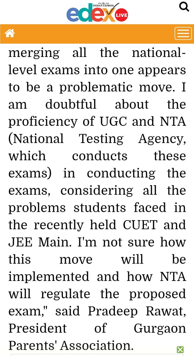 When #JEEMains2022 #CUETUG2022 #NEETUG22 all conducted separately still had many issues then merging all into one is an uphill task ?
Instead, provide
#JEEMainsThirdAttemptForAll 
#NEETUG2022ExtraAttempt 
#UGC #NTA must focus on student welfare rather than floating new ideas?