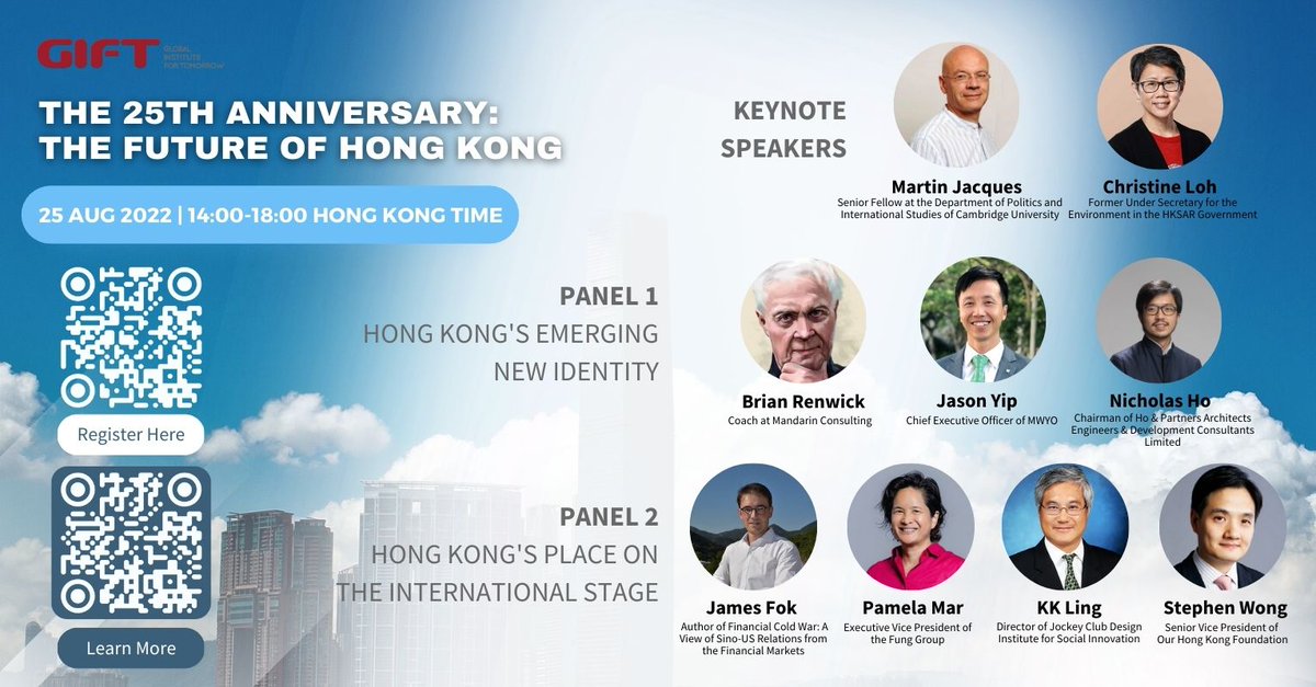 Global_Inst_FT's tweet photo. We are pleased to share that GIFT will be hosting the first of three virtual conferences The 25th Anniversary: The Future of Hong Kong on 25th August 2022. Click the link to learn more and register for the event: https://t.co/7nrz261ey0 https://t.co/jK3PZzjaFE