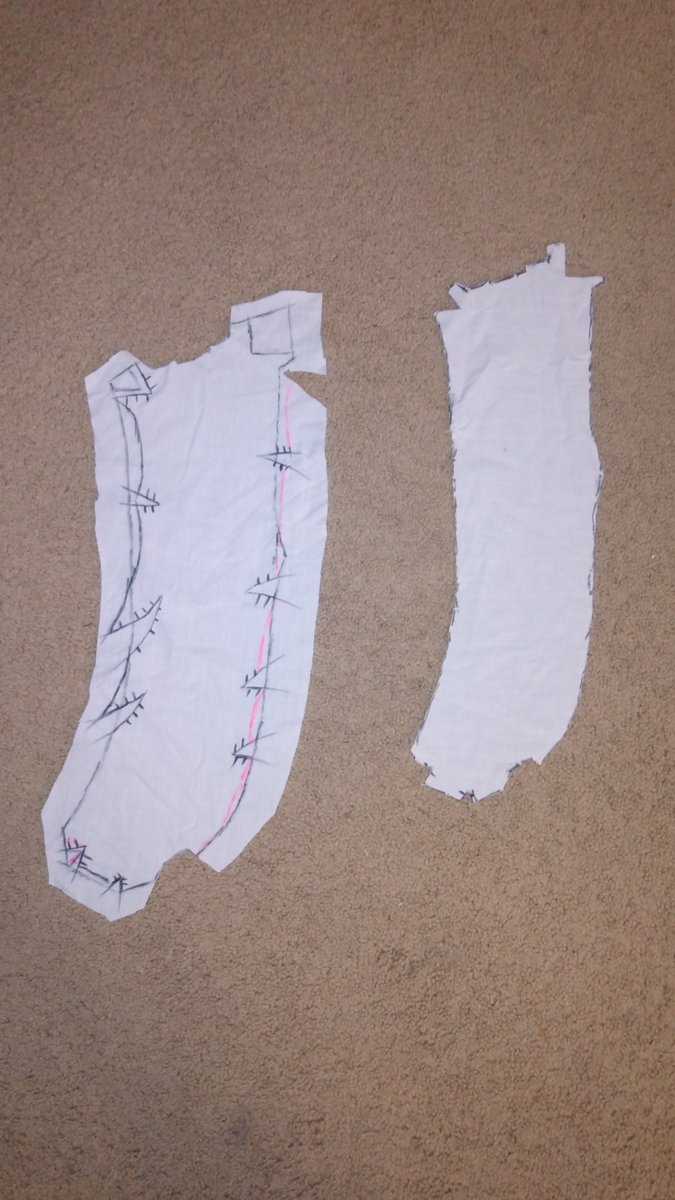 OTSDerpy's tweet photo. Going to put cloth on the shoulder straps. Tried this method, but is seaming to be a bit more difficult. Gonna try the plastic wrap and ductape method on Wednesday. Seemed to work for my chest pieces on my Doomguy. Hopefully should get a bit of a cleaner and sturdy template. https://t.co/CRvD7zt9x2