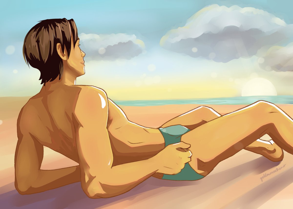 goldmaraschino's tweet photo. an extraordinary belated Day 3: Beach for Shigure Week #shigureweek #shigureweek2022 #fruitsbasket https://t.co/VtVTl0lcy0