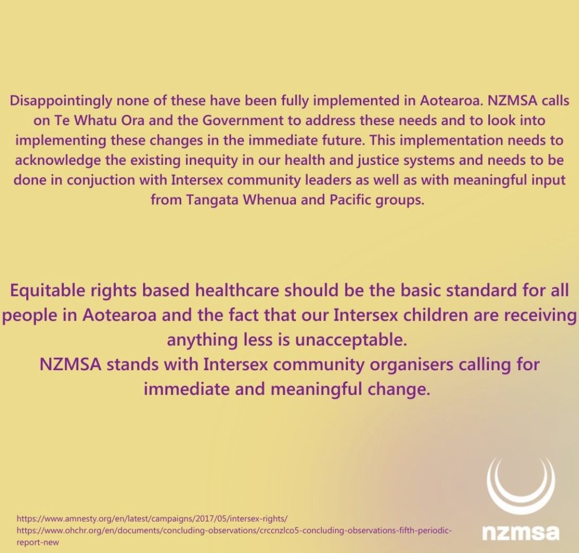 NZMSA Statement of the Rights of Intersex Children