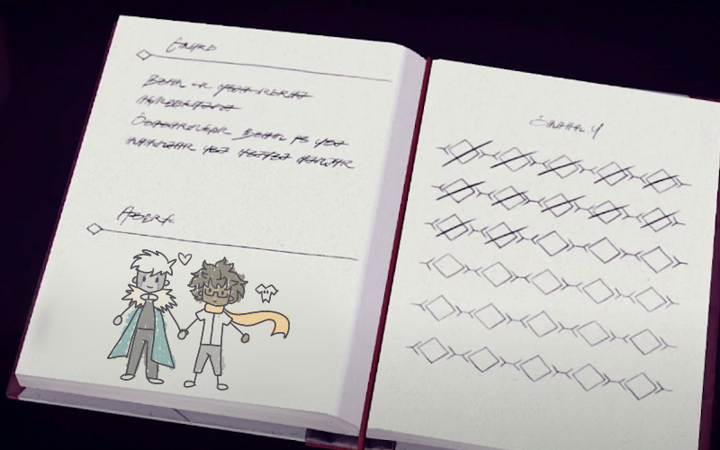 2xApostrophe's tweet photo. I think it's really fucked up that this page of Mio's notebook wasn't shown off in game
#Xenoblade3 https://t.co/nQp9sNqA3K